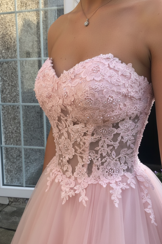 Valentina Lace A-Line Gown Gold 4