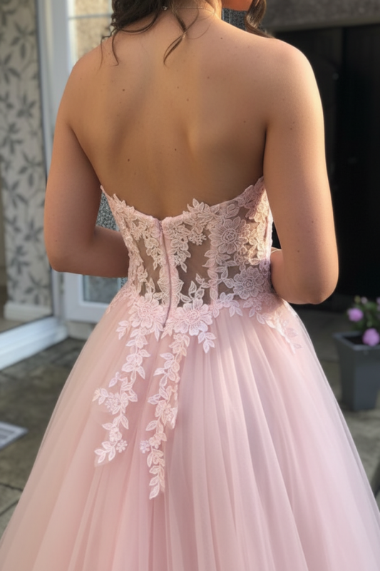 Lilac Valentina Lace A-Line Gown