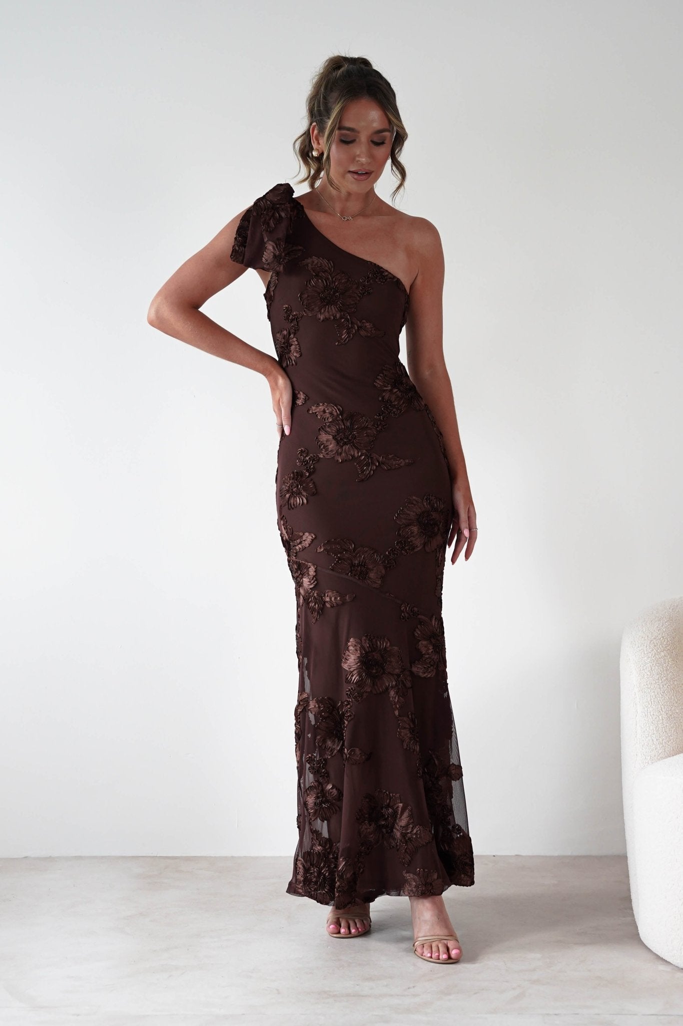 Thelma Floral Textured Maxi Dress 1