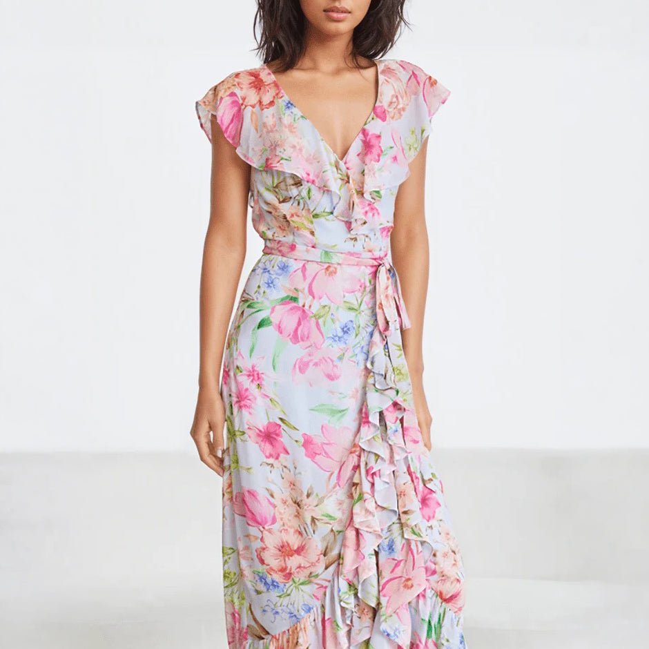 Tilda Crepe Maxi Dress SHINING LIGHT BLUE 3