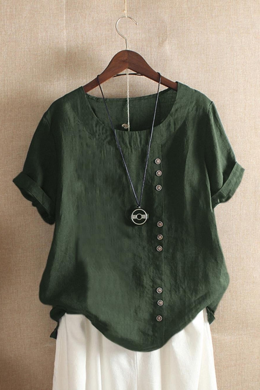 Margot Button-Front Blouse Pink 2