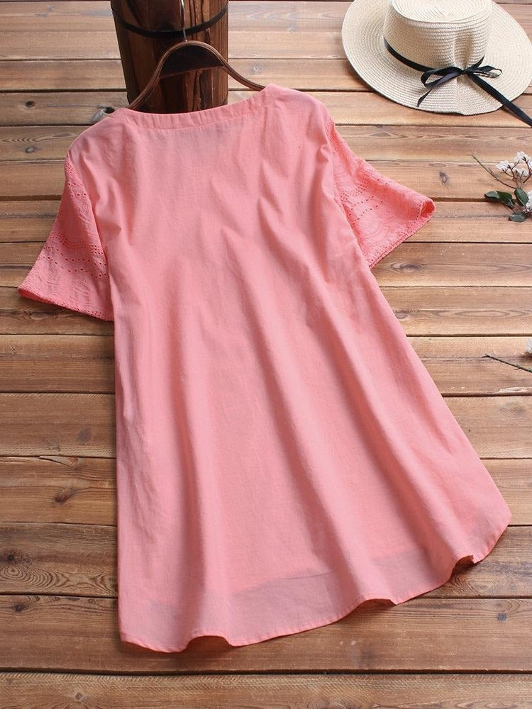 Rosalind Soft Cotton Tee Pink 6
