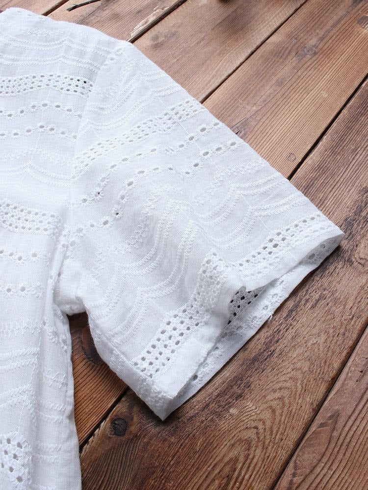 Rosalind Soft Cotton Tee White 8