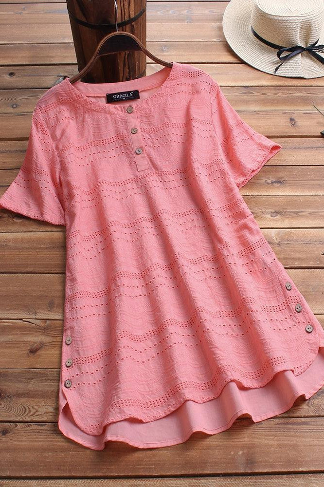 Rosalind Soft Cotton Tee Navy 3