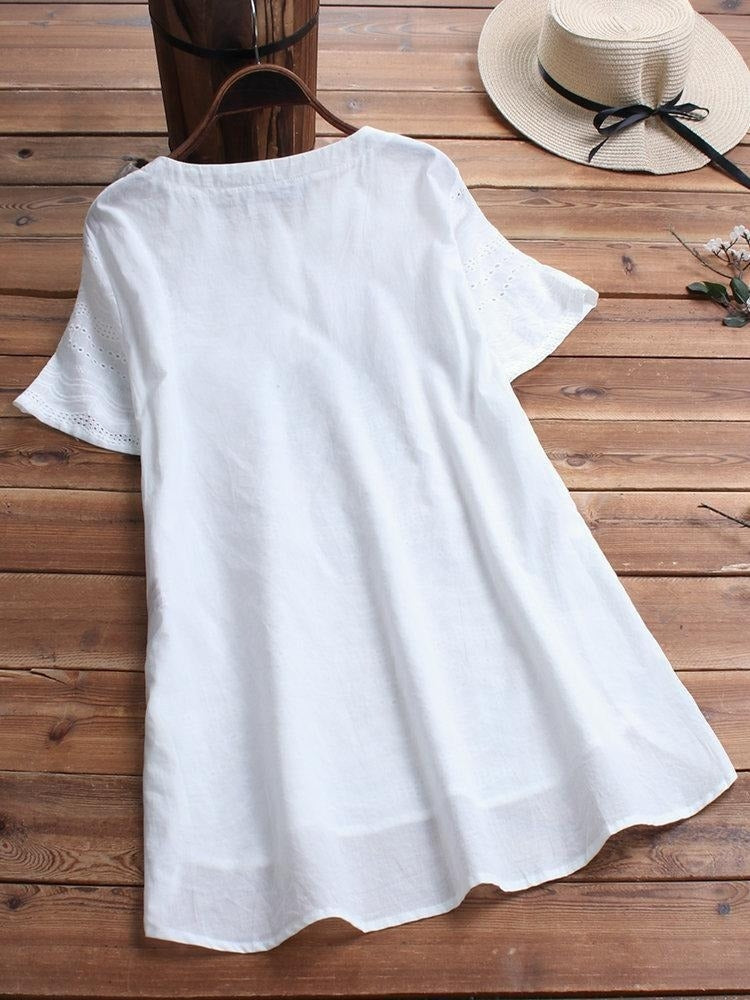 Rosalind Soft Cotton Tee Navy 4