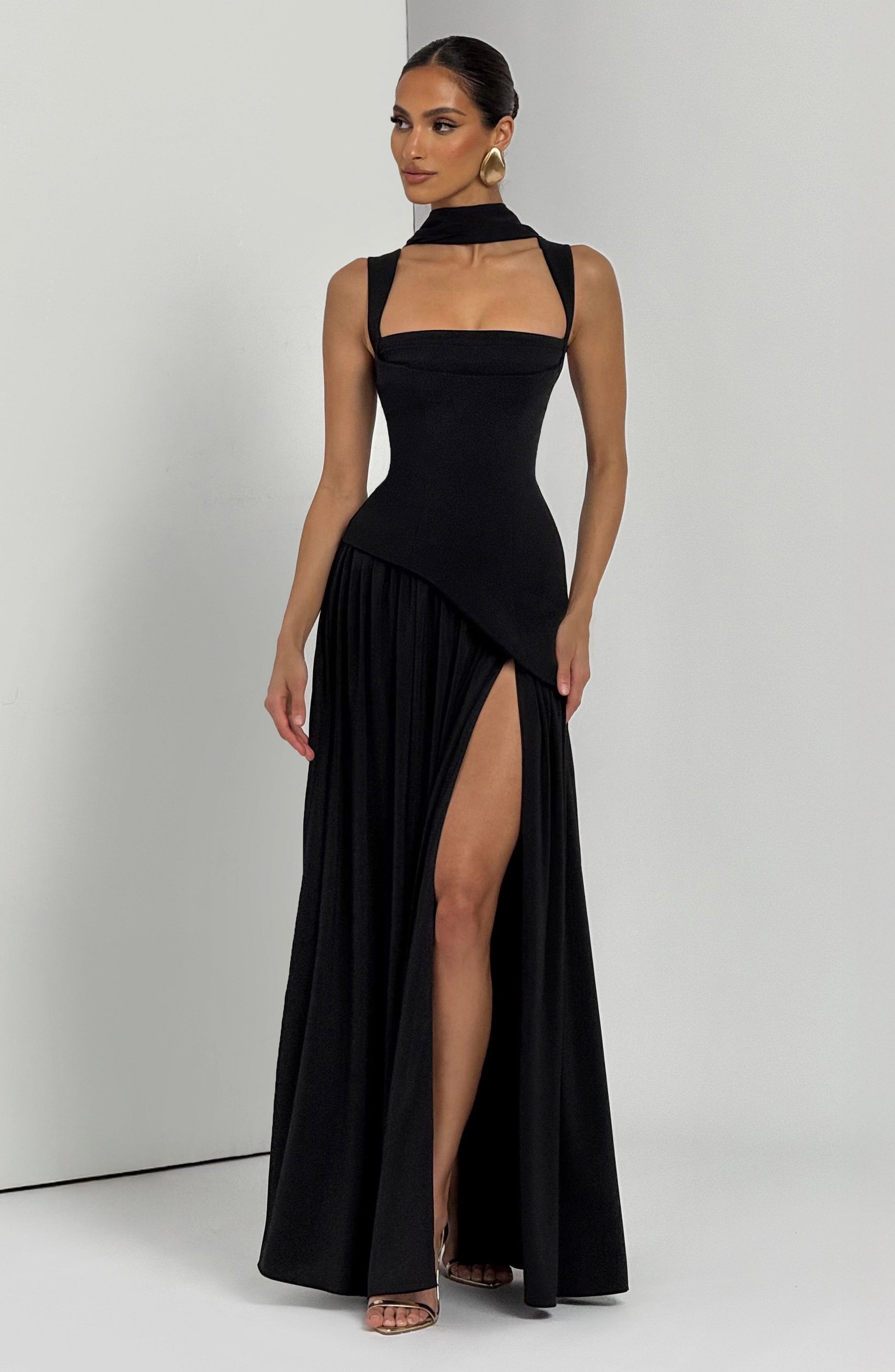Tullulah Tulle Maxi Dress in Black Black 6