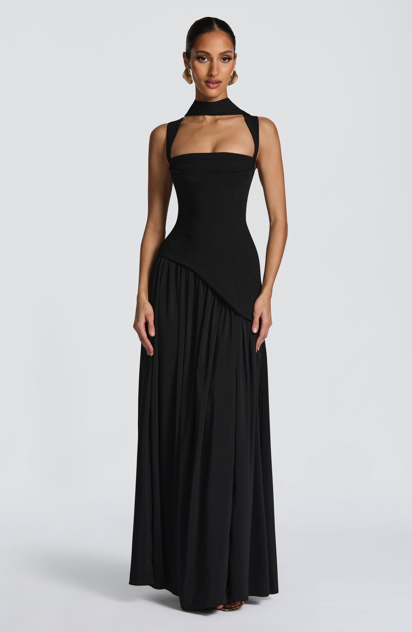 Tullulah Tulle Maxi Dress in Black Black 2
