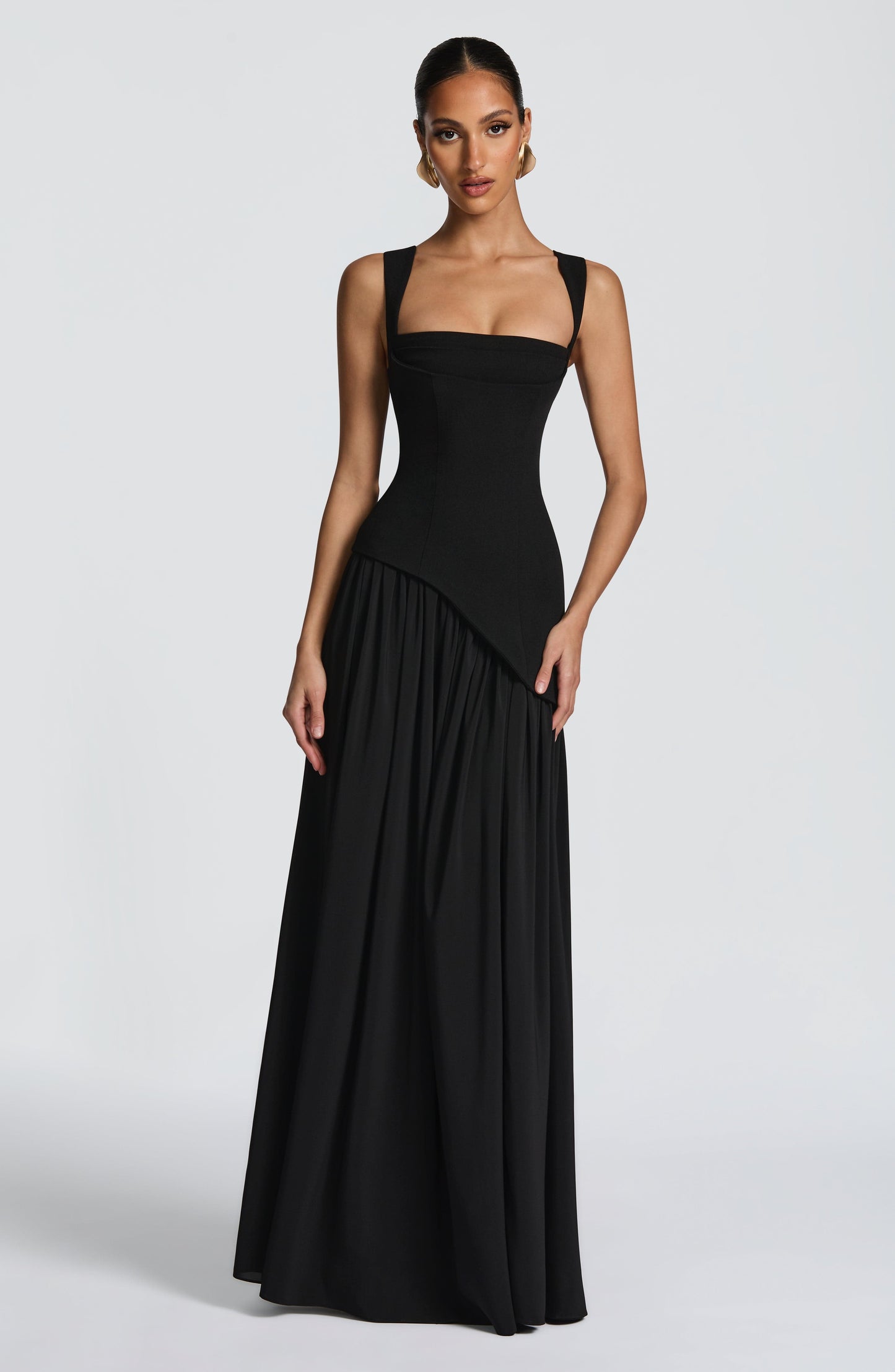 Tullulah Tulle Maxi Dress in Black Black 10