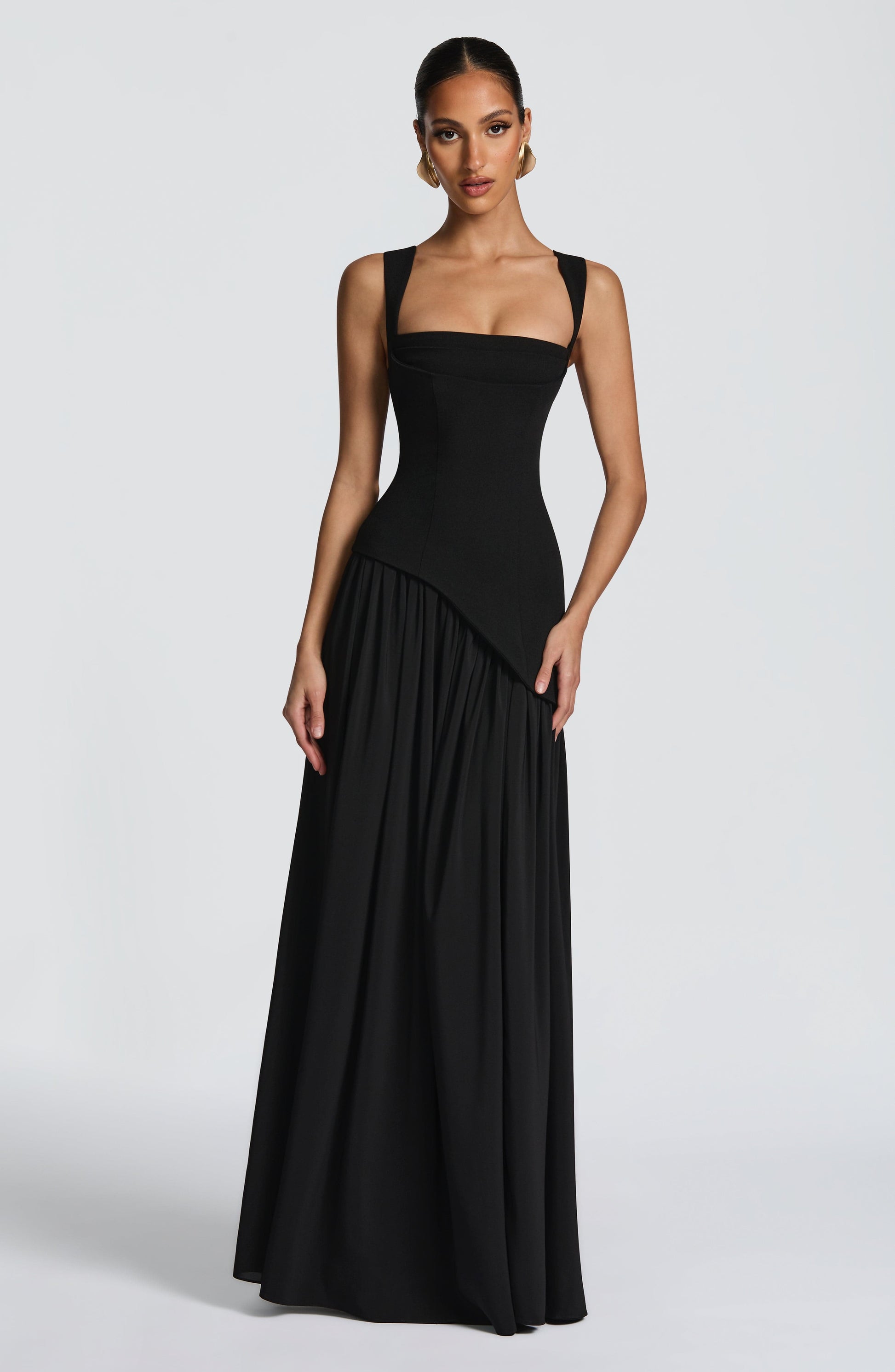 Tullulah Tulle Maxi Dress in Black Black 10