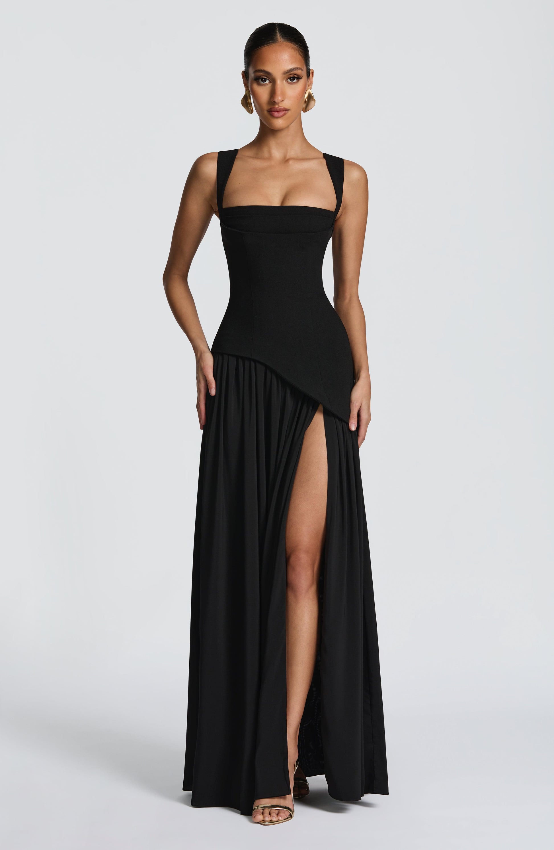 Tullulah Tulle Maxi Dress in Black Black 9