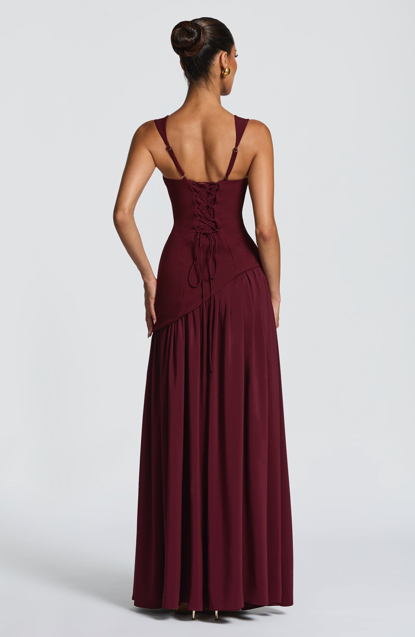 Tullulah Tulle Maxi Dress in Black Cherry Lacquer 2