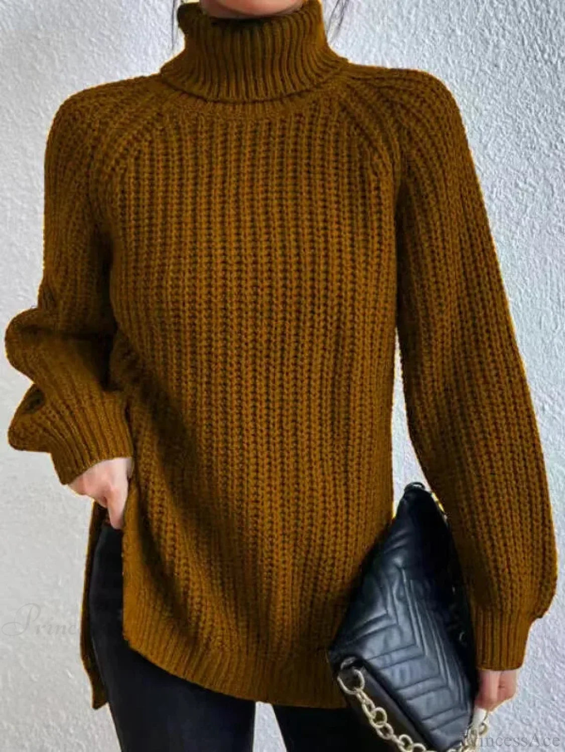 Margot Crochet Sweater Dress khaki 8