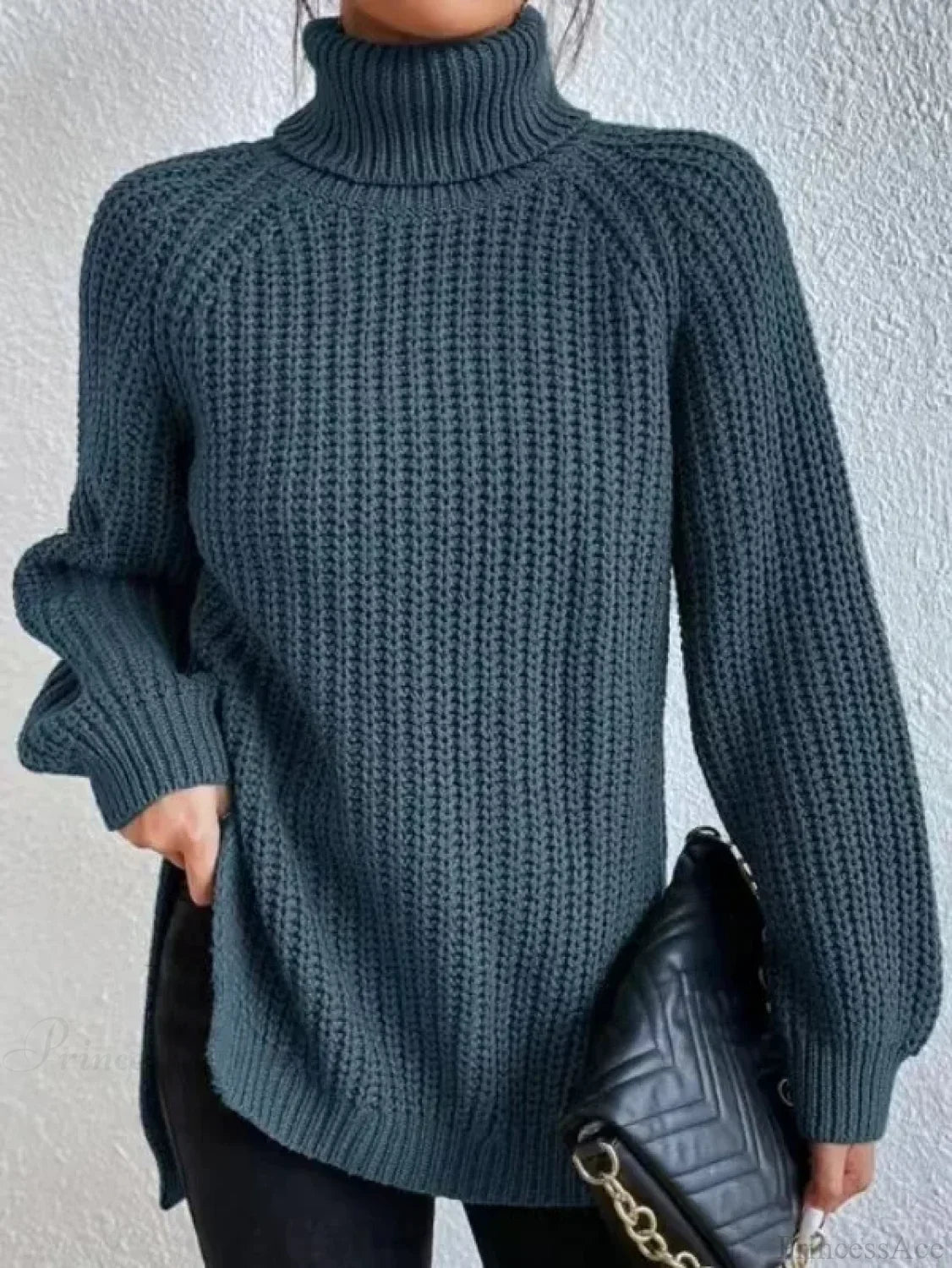 Margot Crochet Sweater Dress Black 9