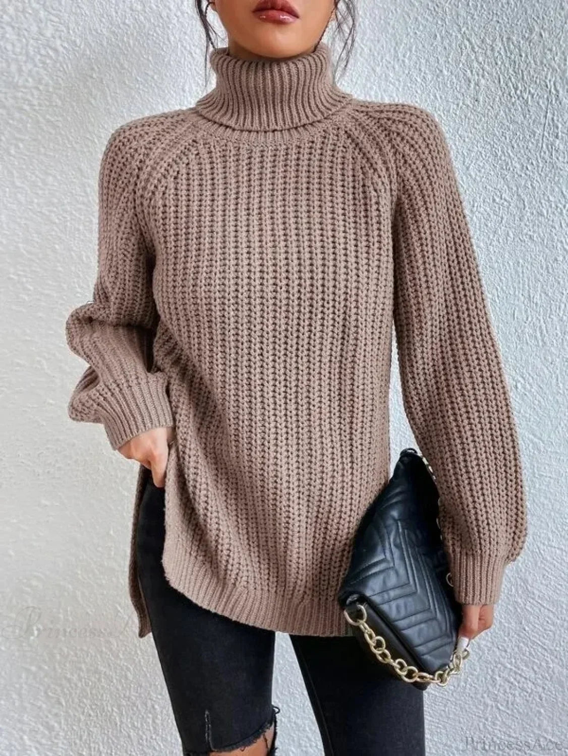 Margot Crochet Sweater Dress Black 1