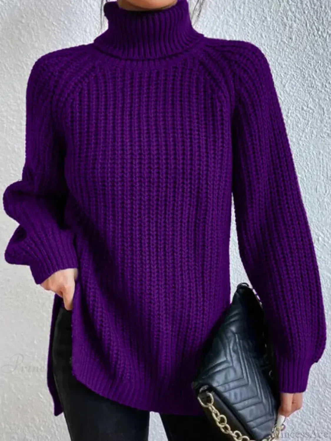 Margot Crochet Sweater Dress dark gery 10