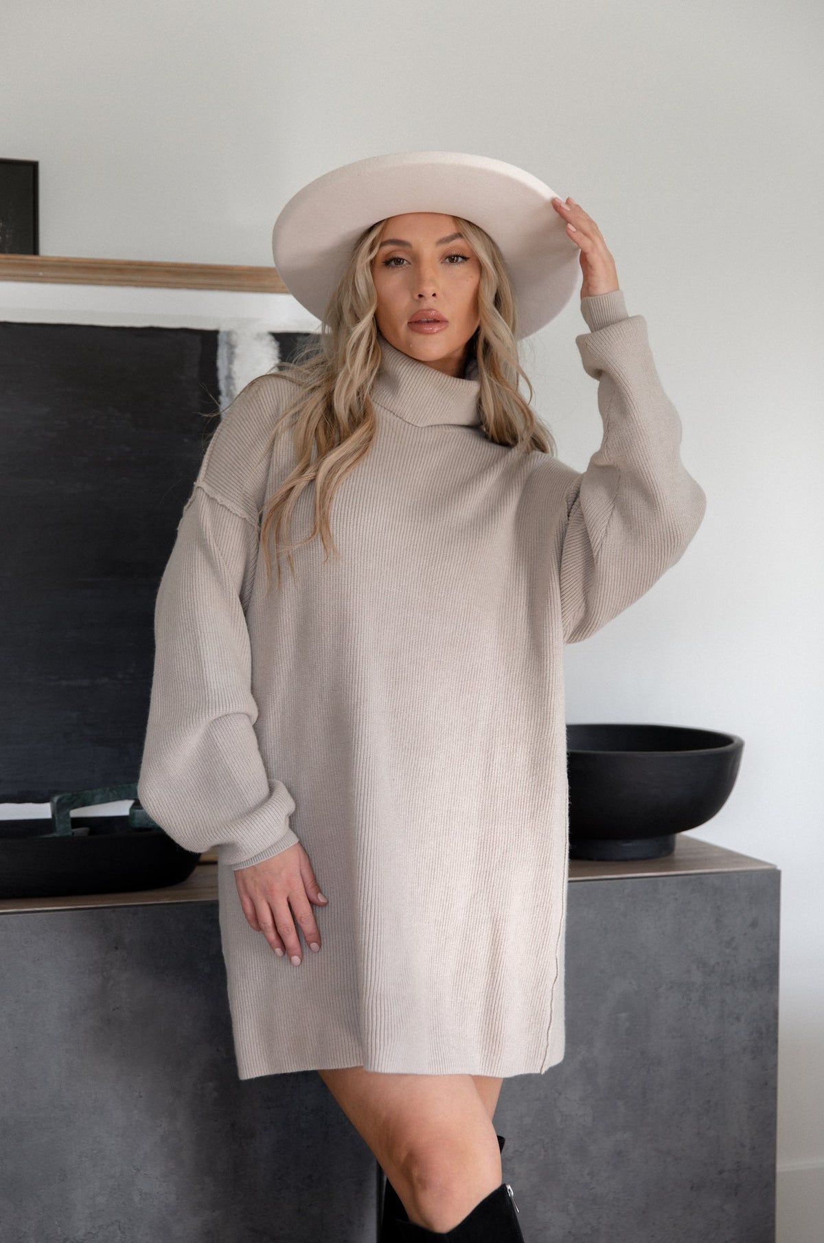 Margot Turtleneck Sweater Dress Multi 5