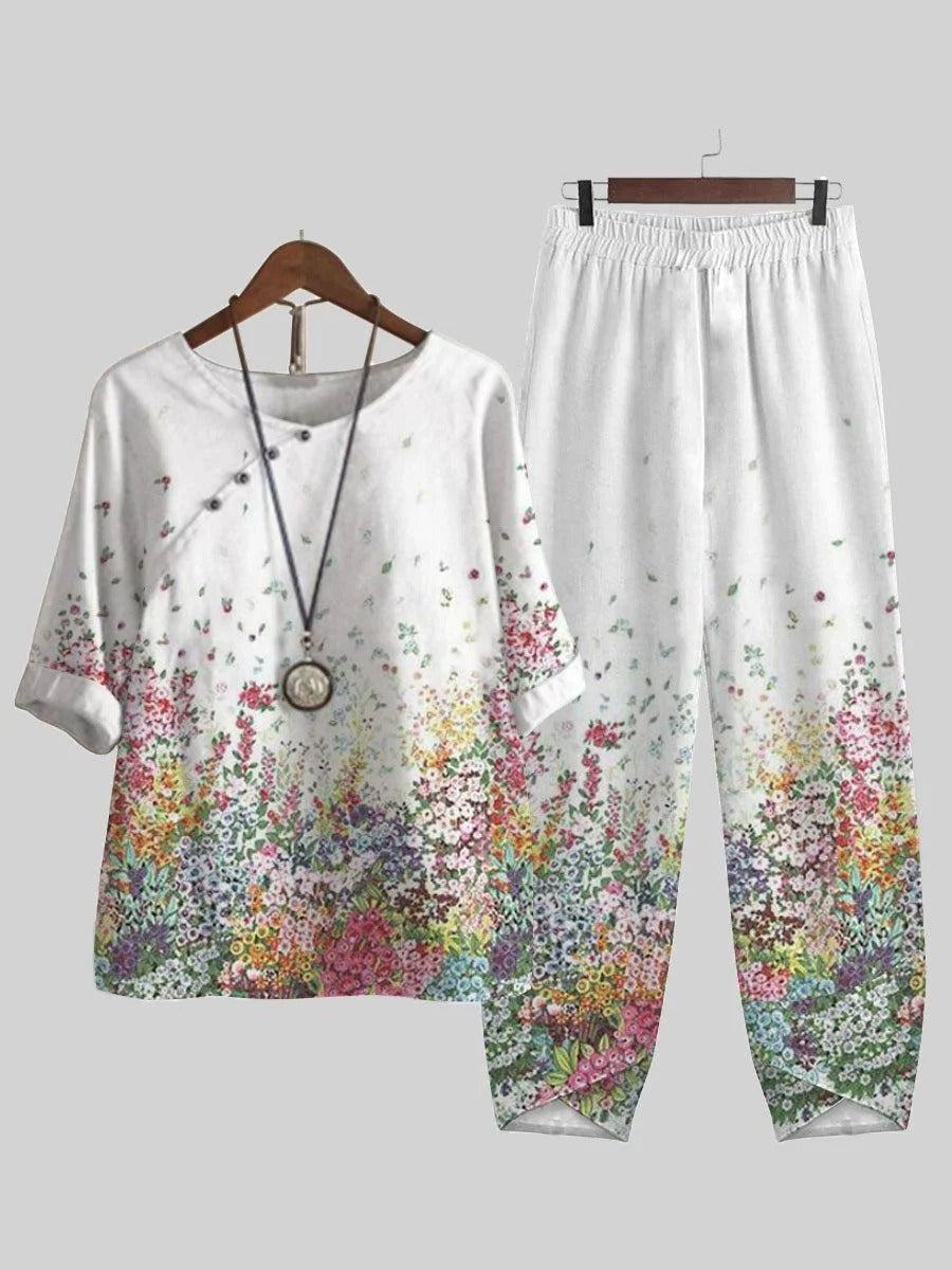 Amélie Floral Two-Piece Set piece Suits 1