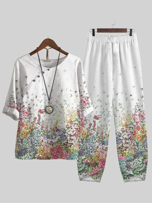 Amélie Floral Two-Piece Set piece Suits 1
