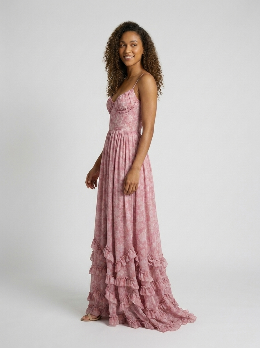 AMIRA MAXI DRESS Ivory Romance side