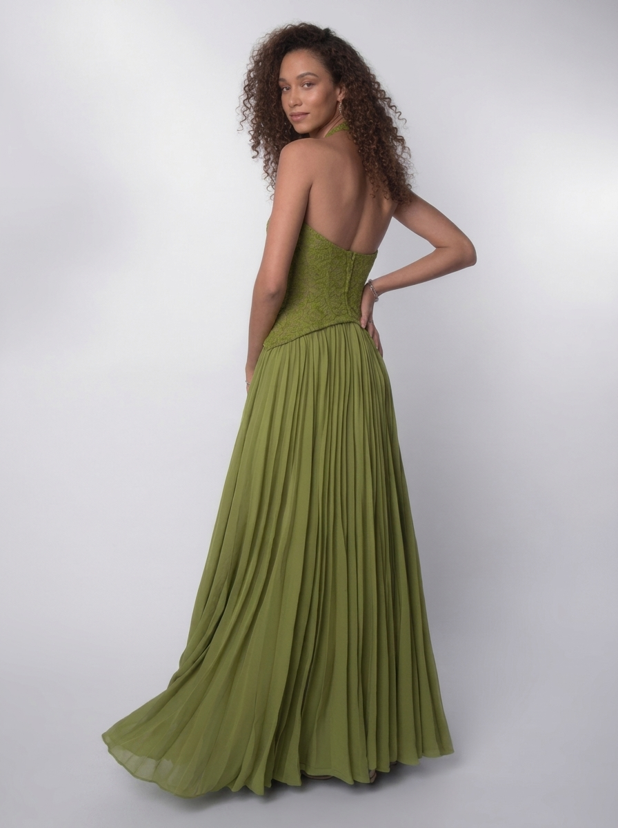 SAGE MAXI DRESS Green back