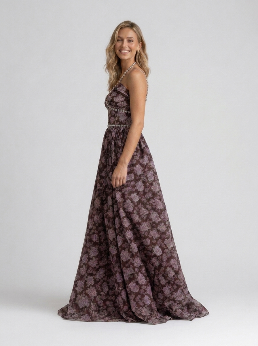 CHRISTINE MAXI DRESS Midnight Bloom side