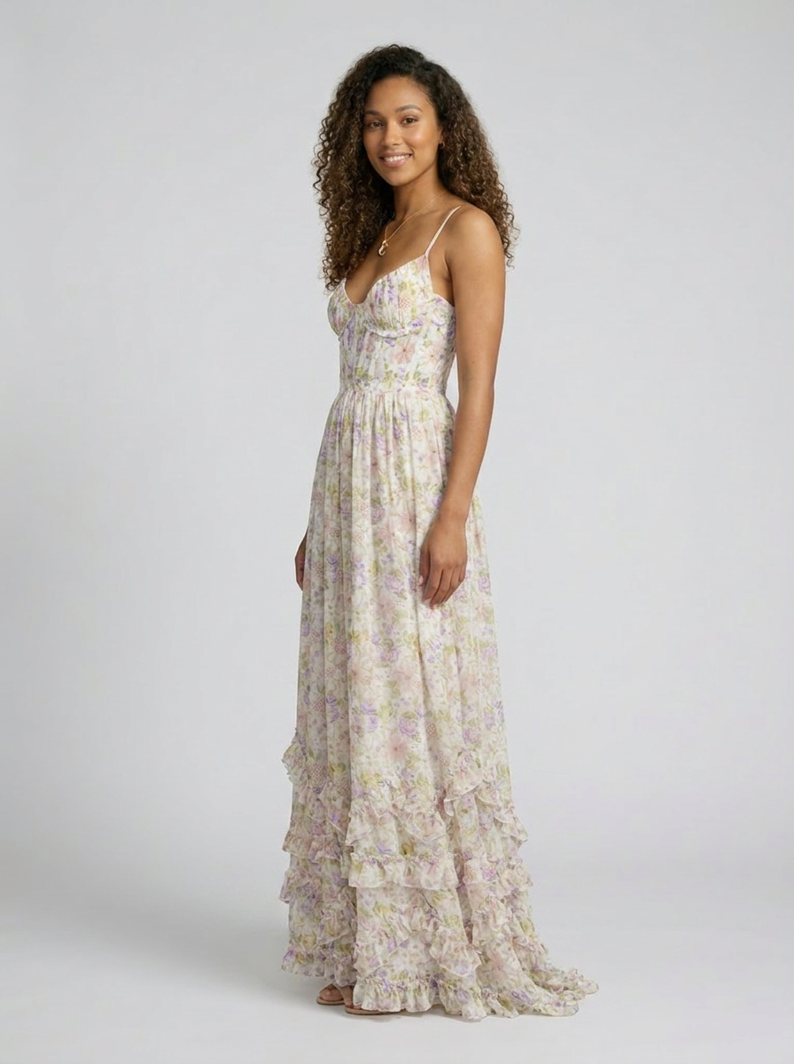 AMIRA MAXI DRESS Mauve Dream side