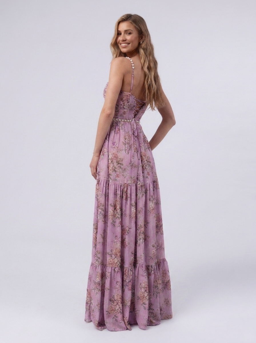 CHRISTINE MAXI DRESS Rose Garden side