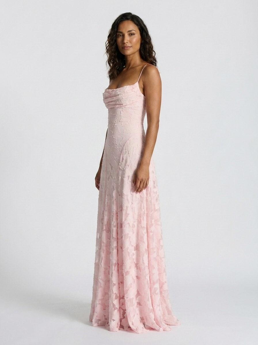 CELESTE MAXI DRESS Pink side