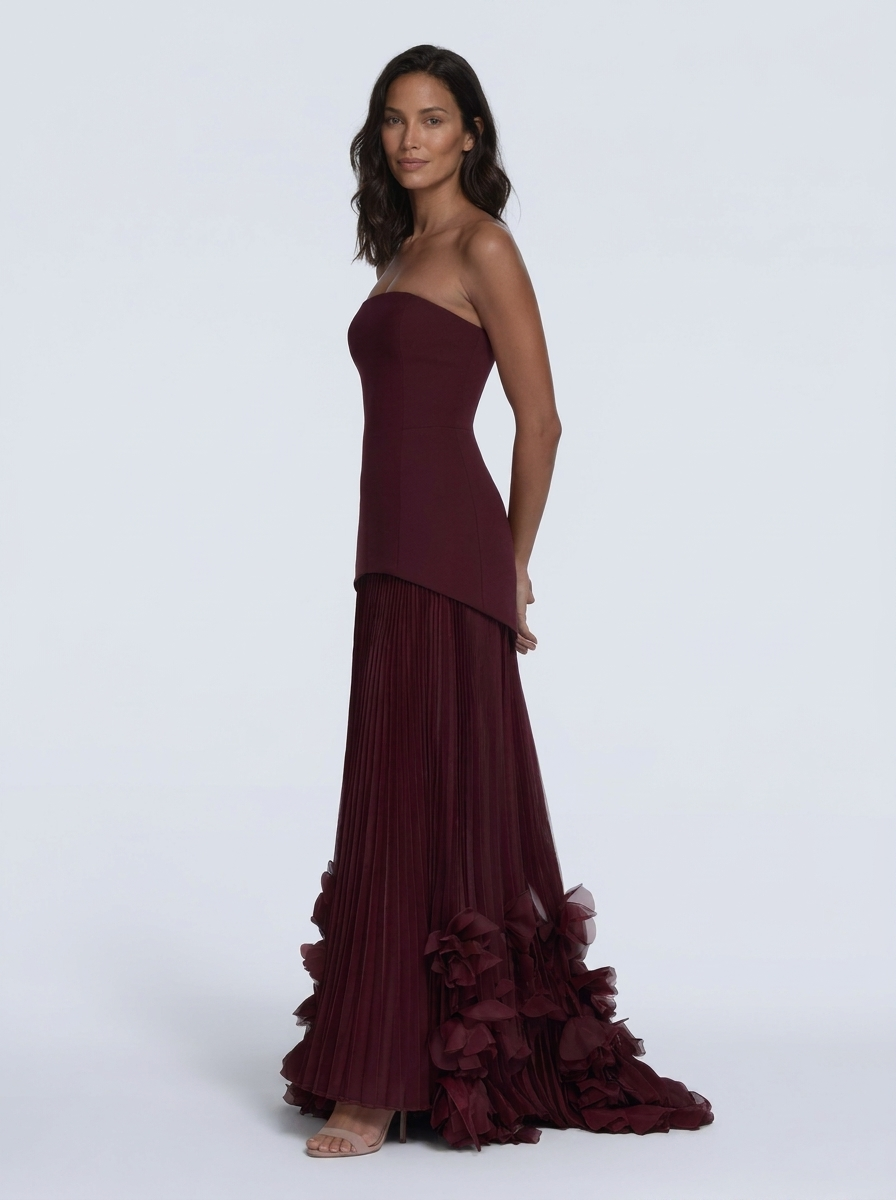 LOUISA MAXI DRESS Cherry Lacquer side