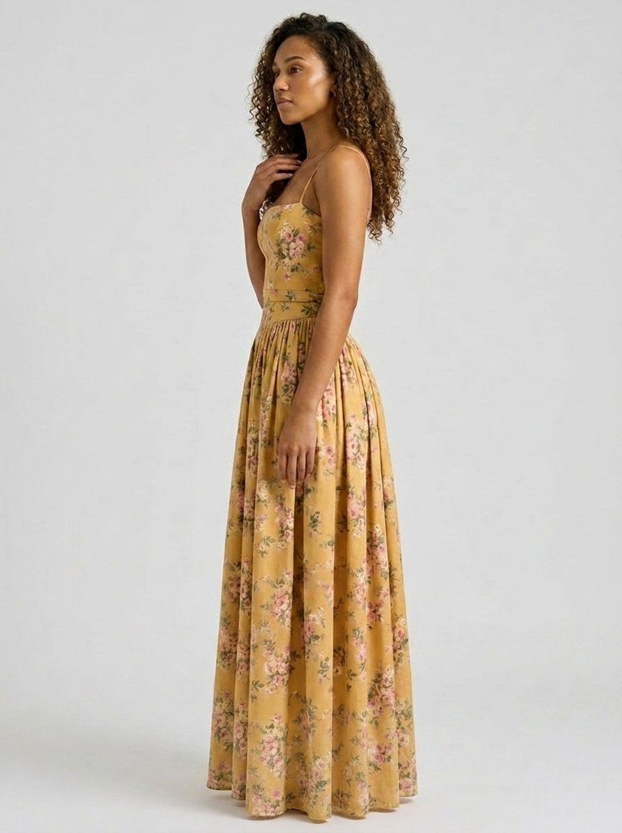 SERAPHINA MAXI DRESS Golden Floral side