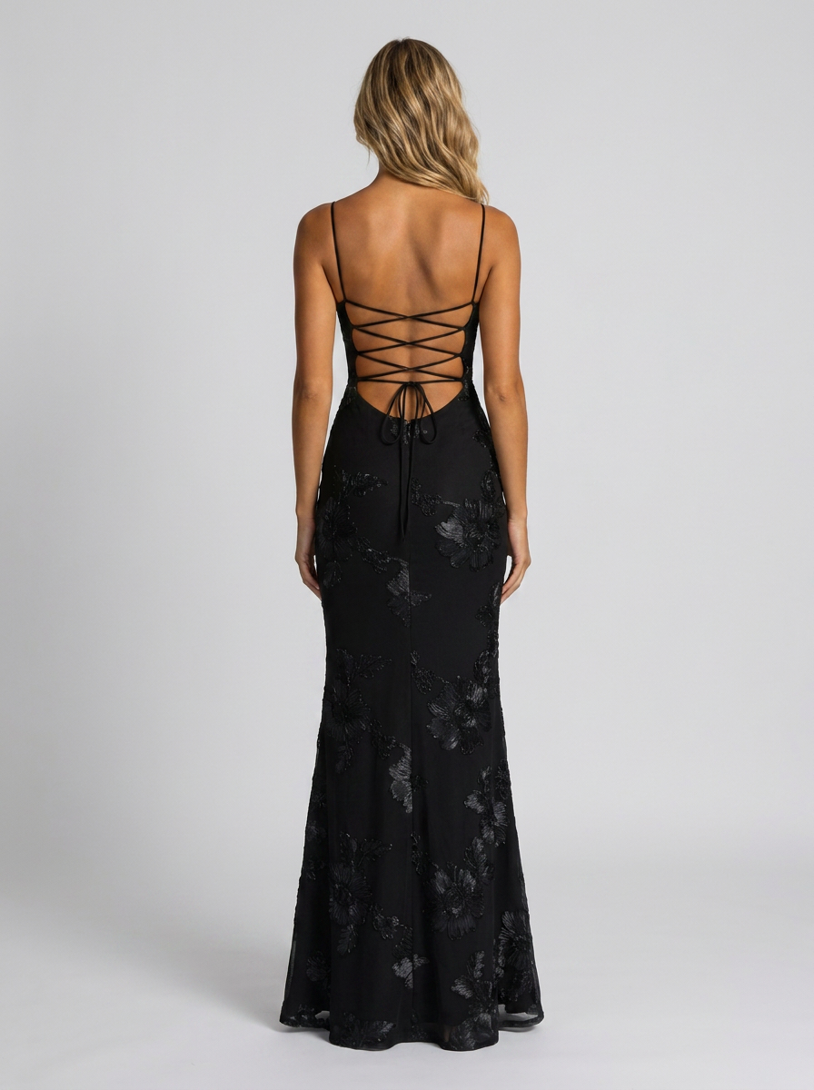 LAURA MAXI DRESS Black back