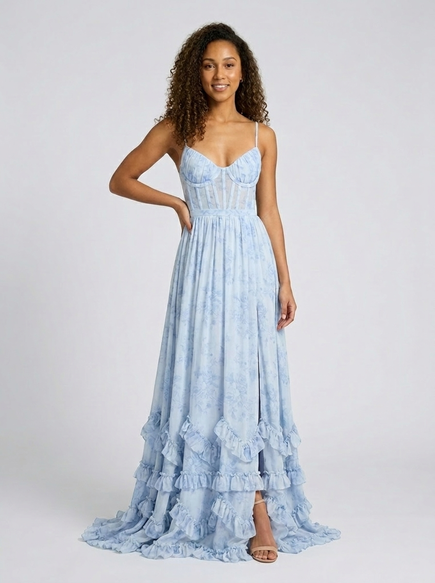 AMIRA MAXI DRESS Sage Blossom side
