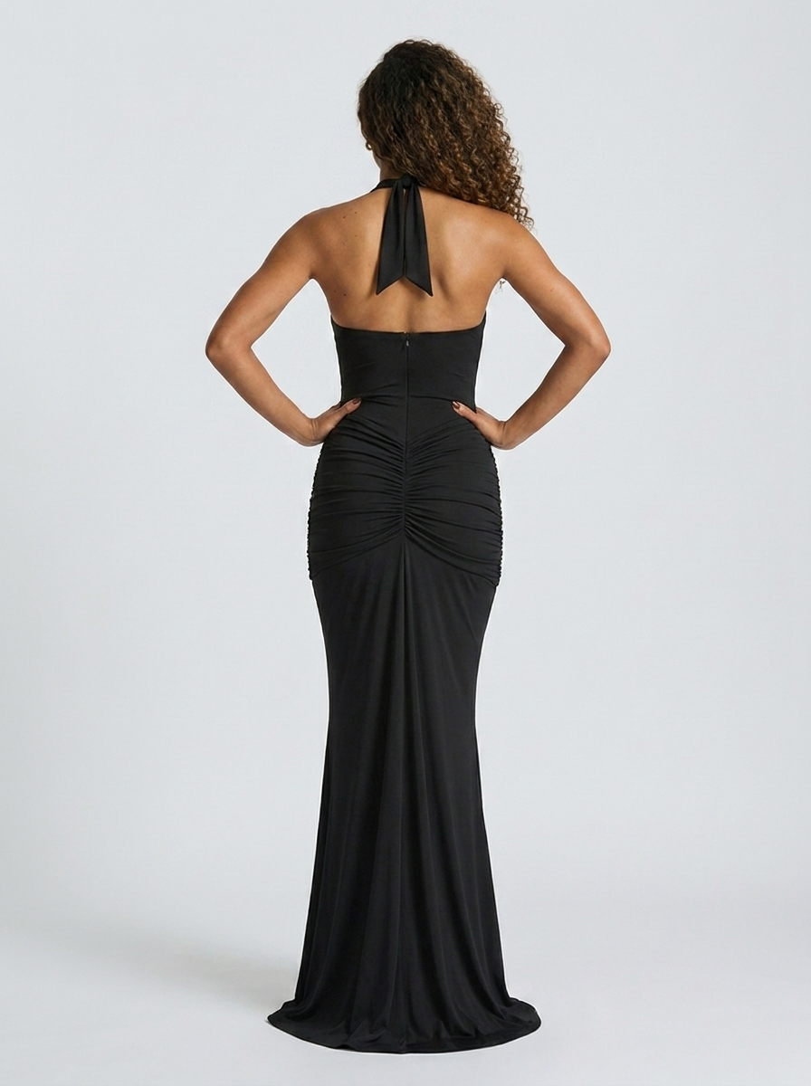MELISSA MAXI DRESS Black back
