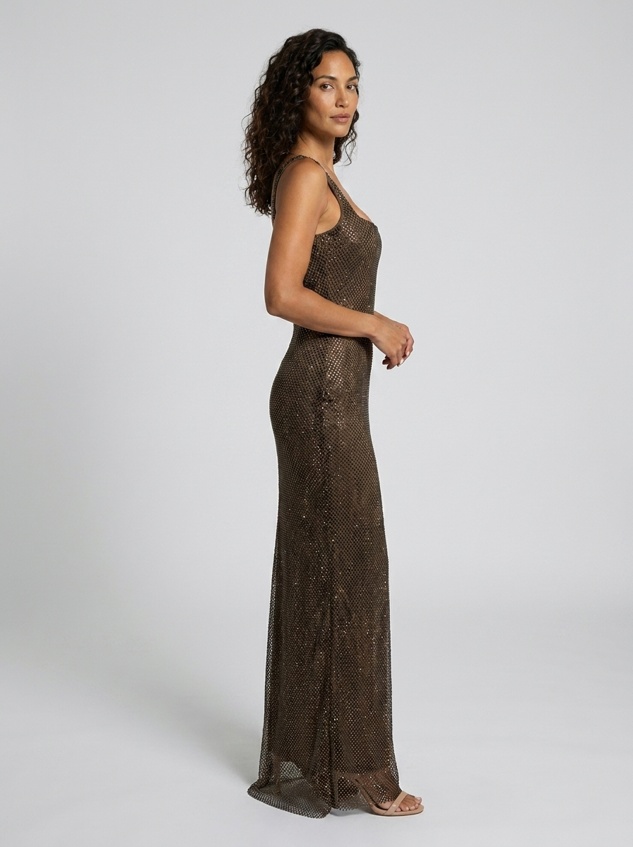 HANNAH MAXI DRESS Khaki side