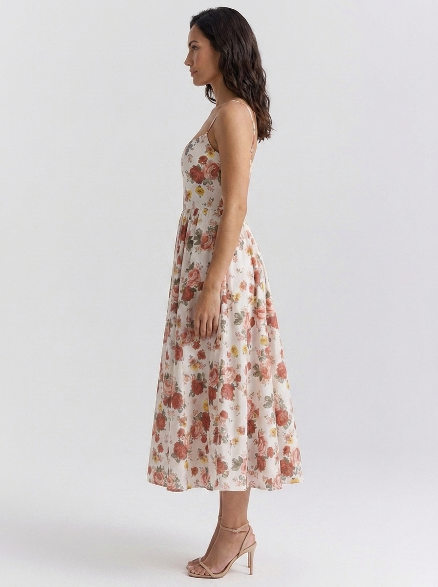 AMELIE MIDI DRESS Floral side