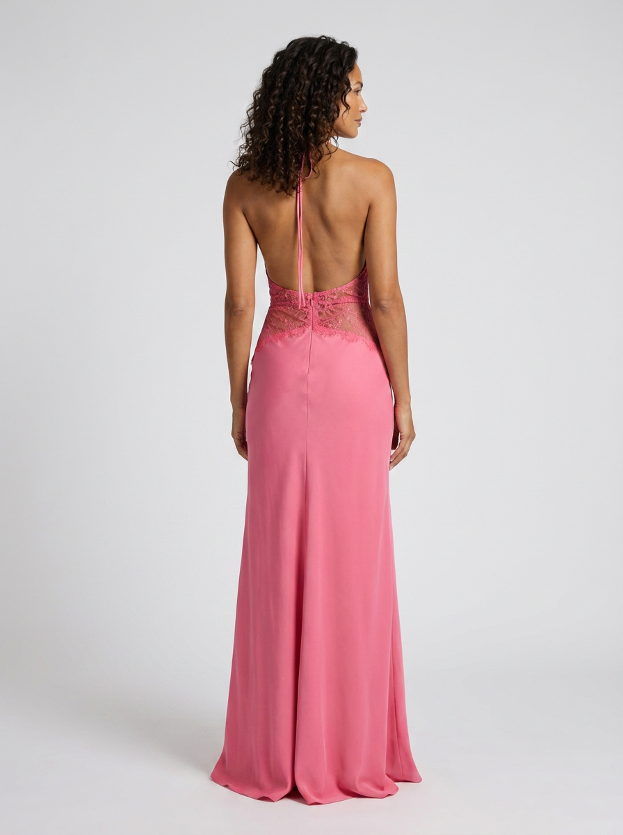 SELINA MAXI DRESS Pink back