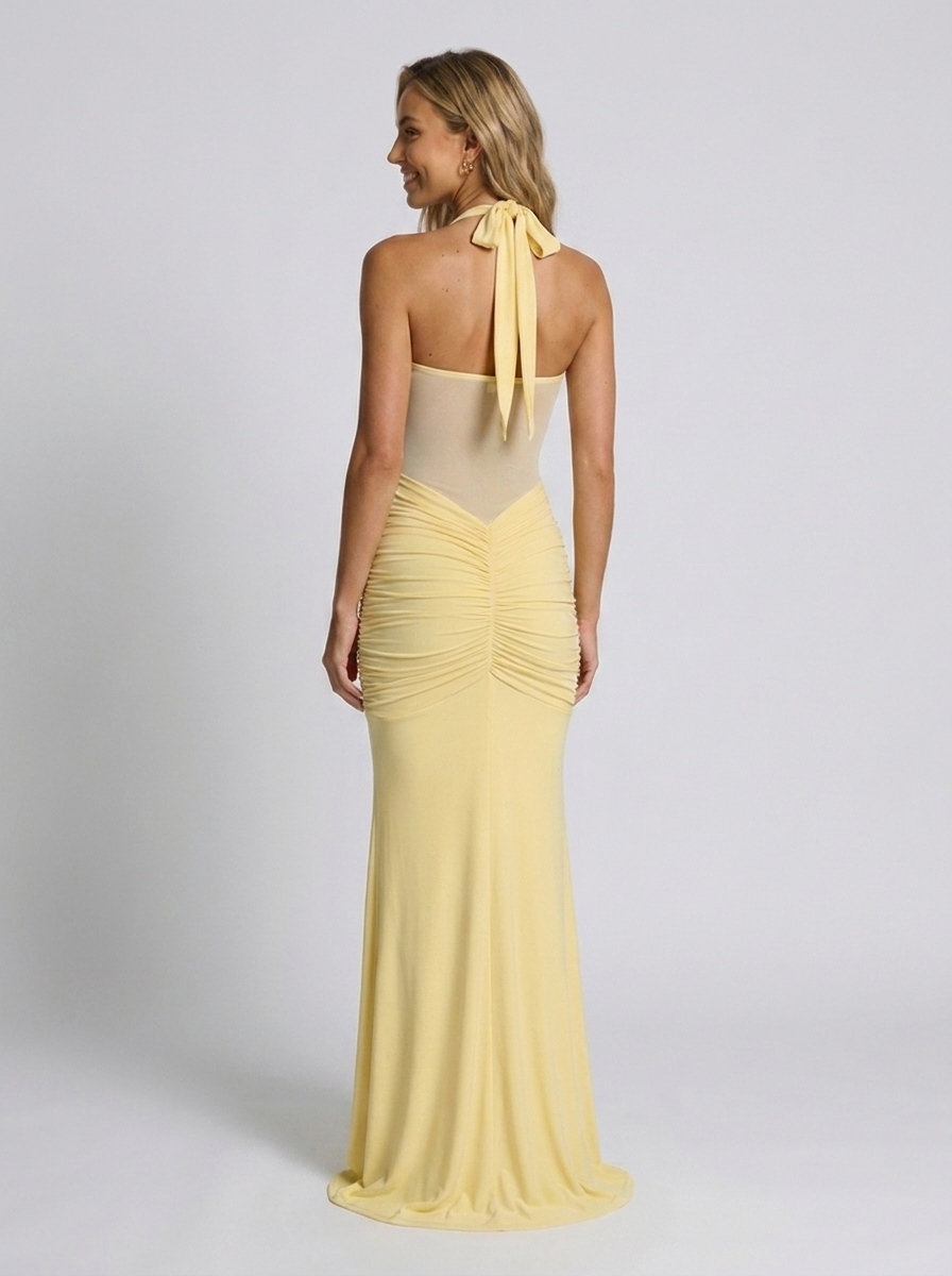 VIVIANA MAXI DRESS Yellow back