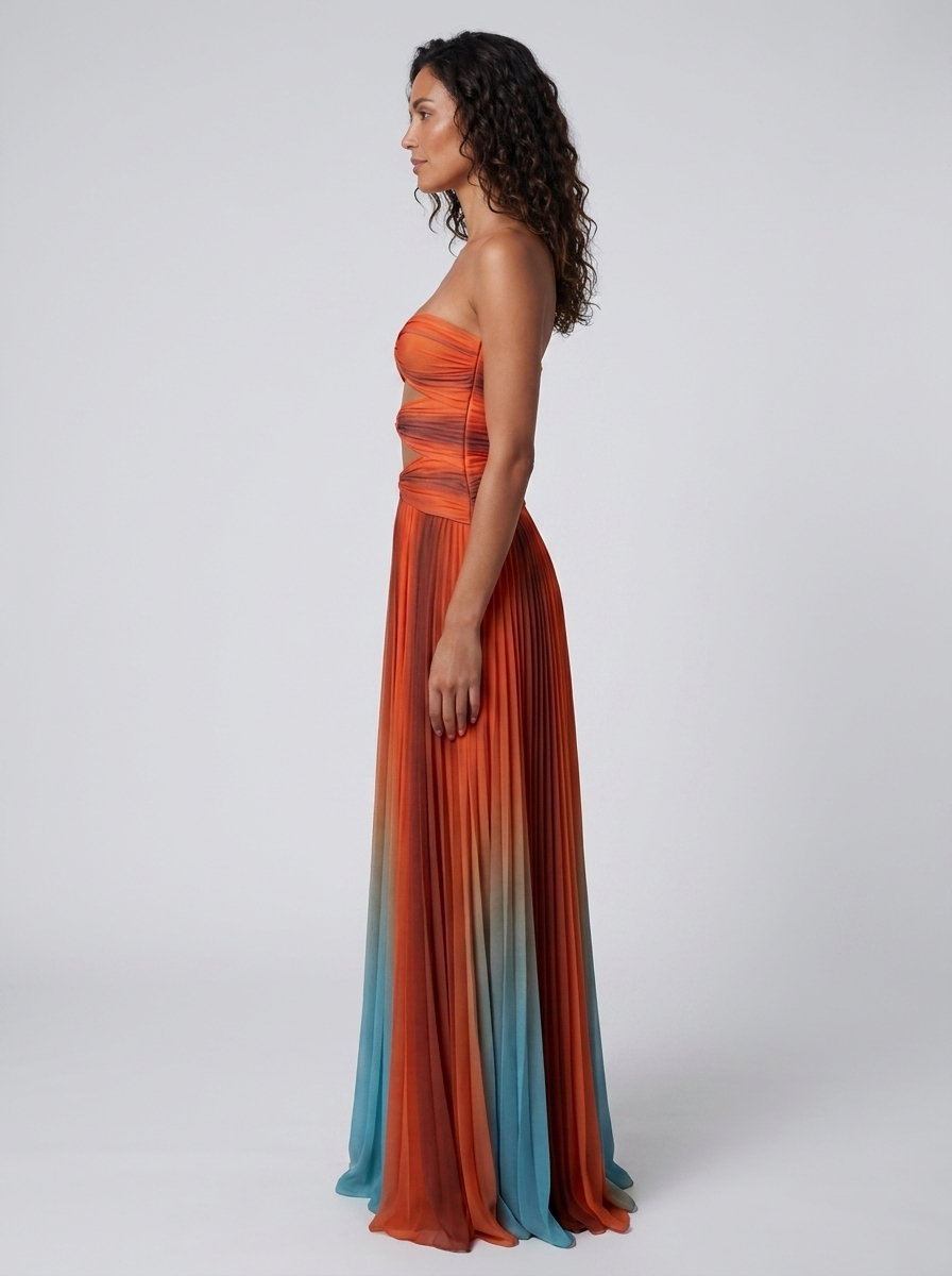 LOUISE MAXI DRESS Red side