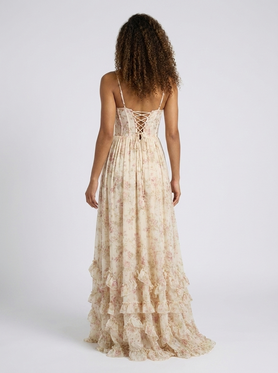AMIRA MAXI DRESS Champagne Blush back