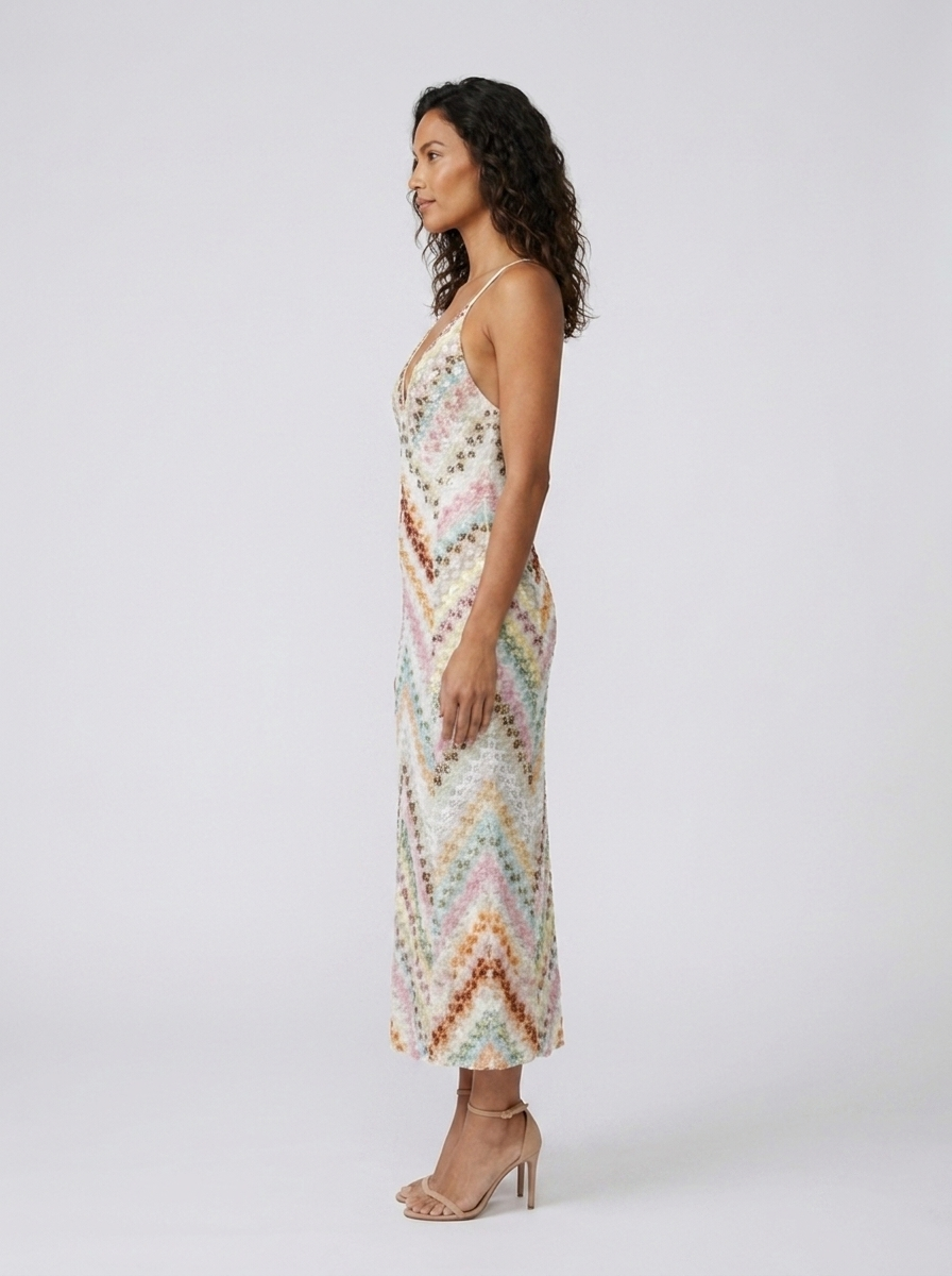 LIZZA MAXI DRESS Multicolor side