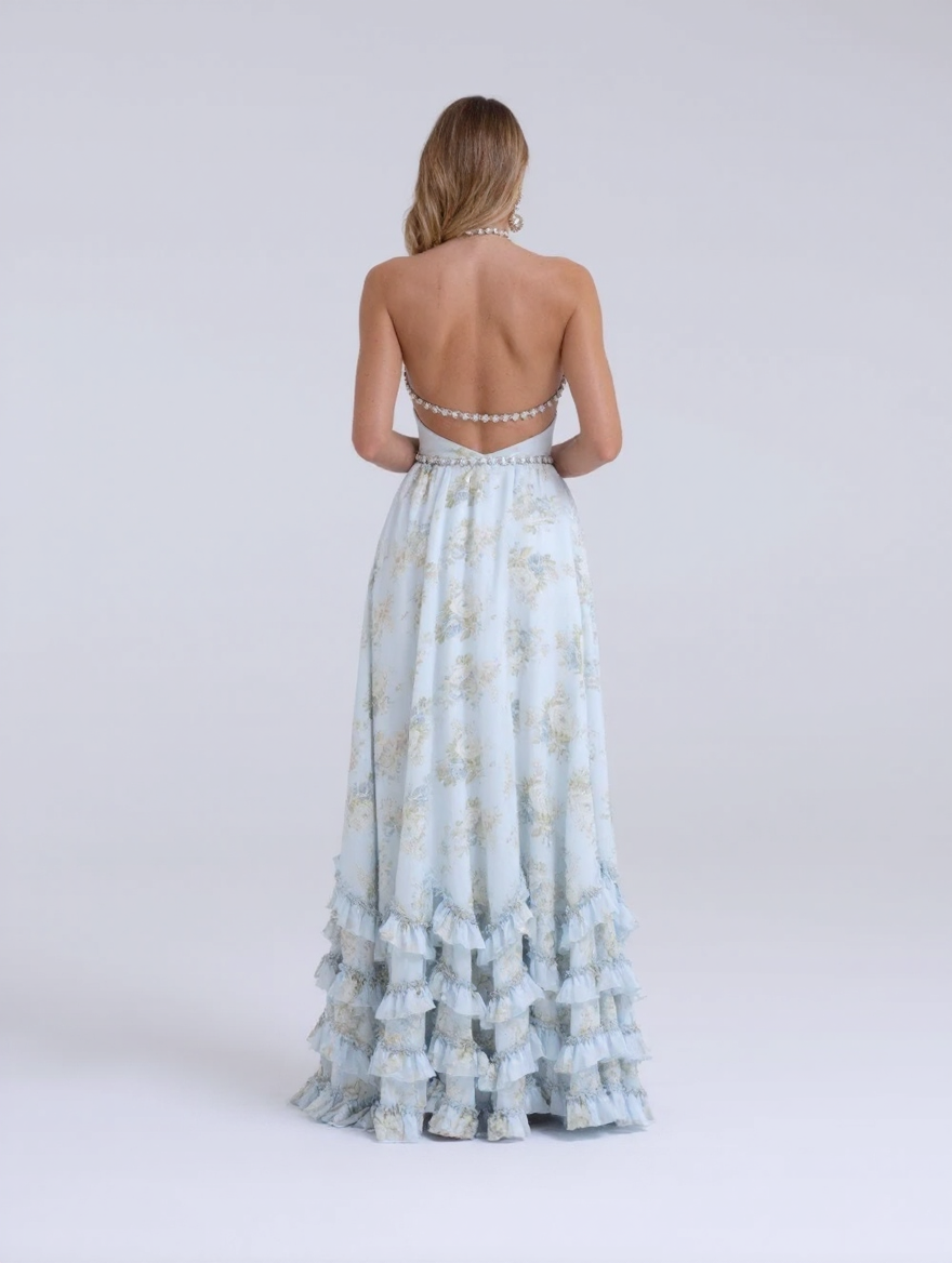 CHRISTINE MAXI DRESS Sky Blue back