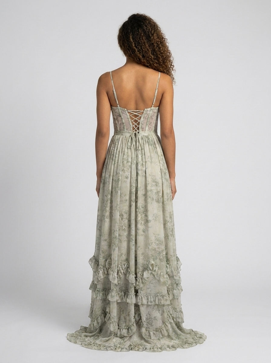 AMIRA MAXI DRESS Lavender Mist back