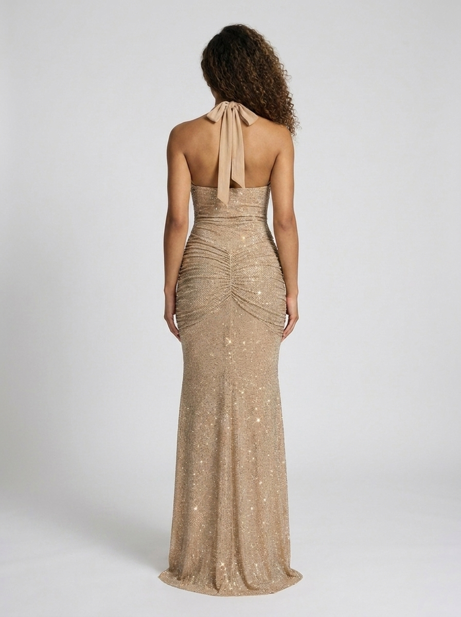 MELISSA MAXI DRESS Beige back
