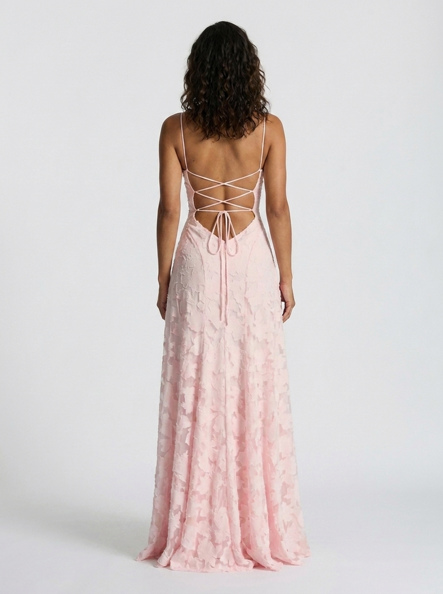 CELESTE MAXI DRESS Pink back