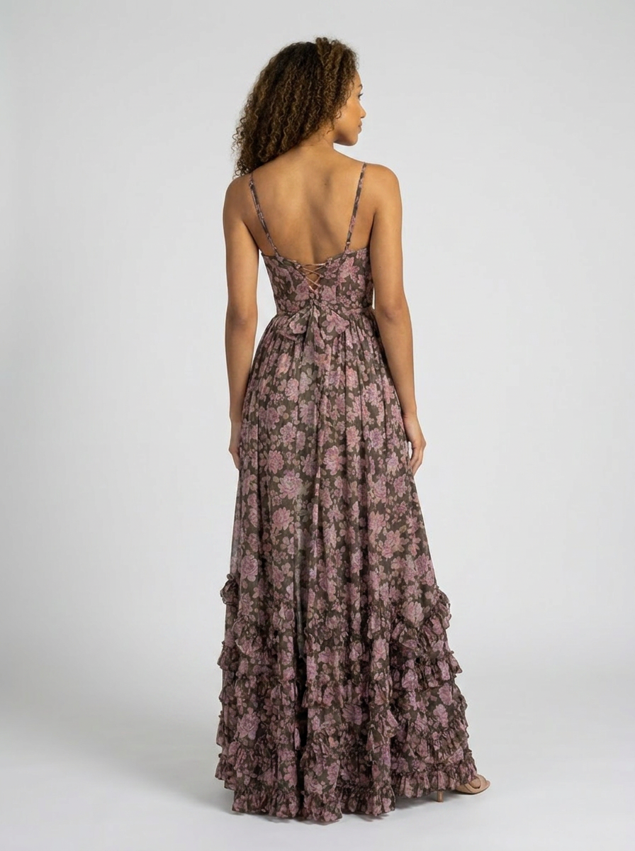 AMIRA MAXI DRESS Dusty Rose back