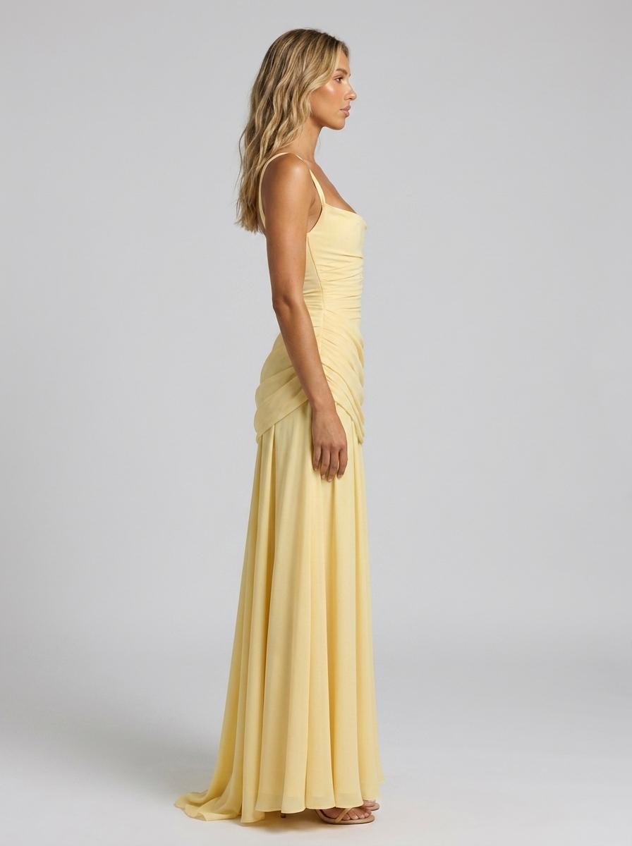 ROSE MAXI DRESS Yellow side