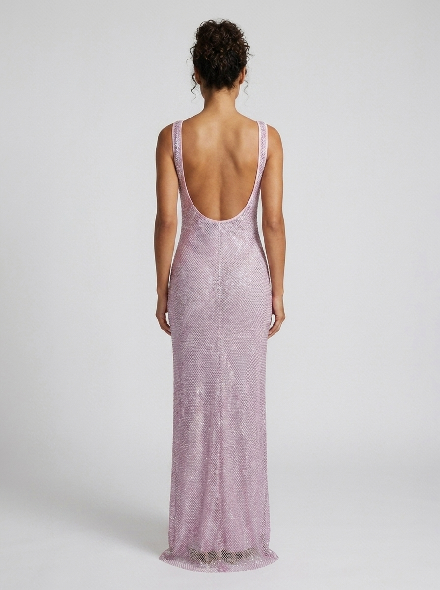 HANNAH MAXI DRESS Pink back