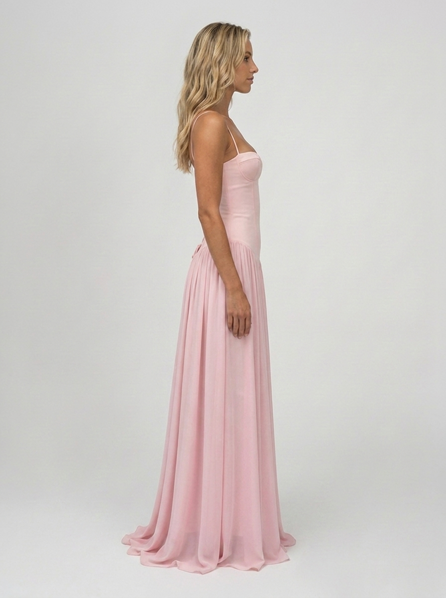 MARY MAXI DRESS Pink side