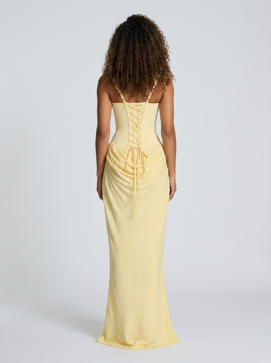 SOPHIE MAXI DRESS Yellow back