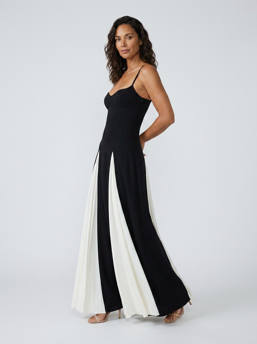 ROXANNE MAXI DRESS Black/White side
